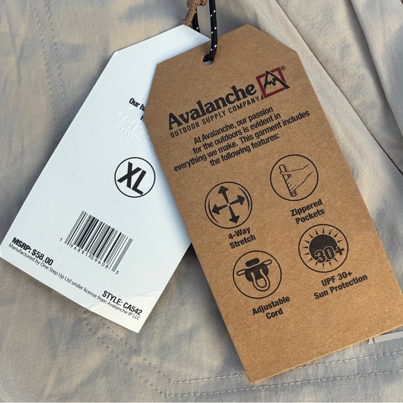 NWT Avalanche kaki / light tan hiking skort / mini skirt, lightweight - Picture 7 of 8